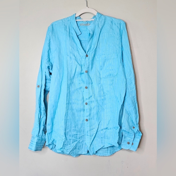 Caribbean Tops - 💜Caribbean Womens Shiert Size L Color Teal⚘️
